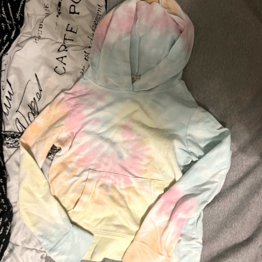 Rainbow tie dye hoodie
